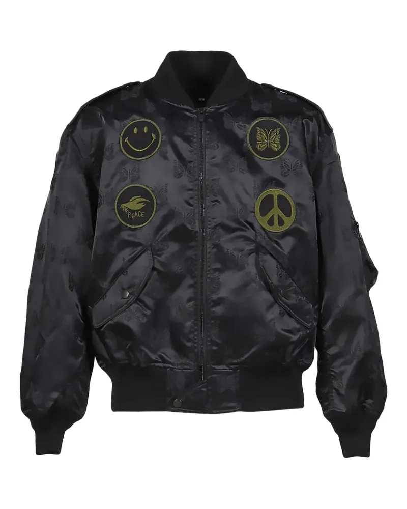 NEEDLES Bomberjacke mit Patch-Detail - Schwarz Schwarz