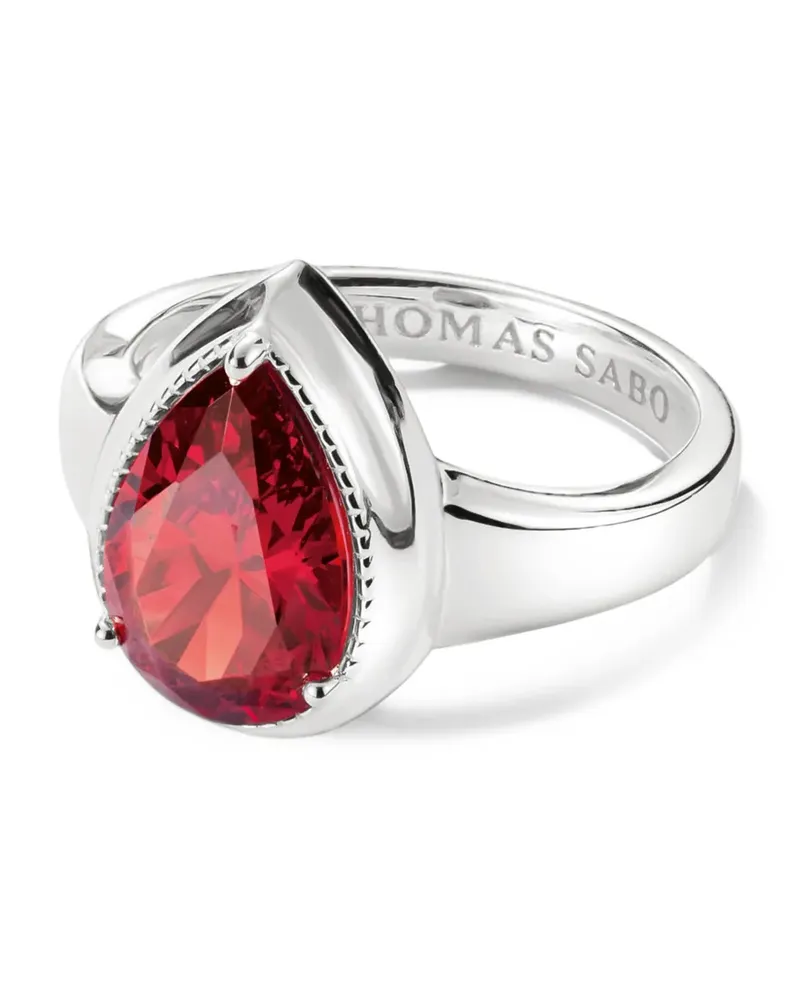 Thomas Sabo Elyndra pear-cut zirconia ring - Silber Silber