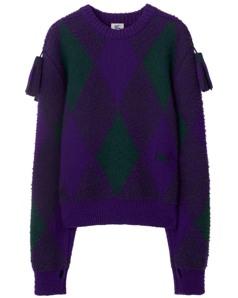 Burberry Pullover mit Rautenmuster - Violett Violett