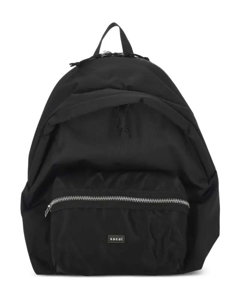 Sacai Rucksack mit Logo-Patch - Schwarz Schwarz