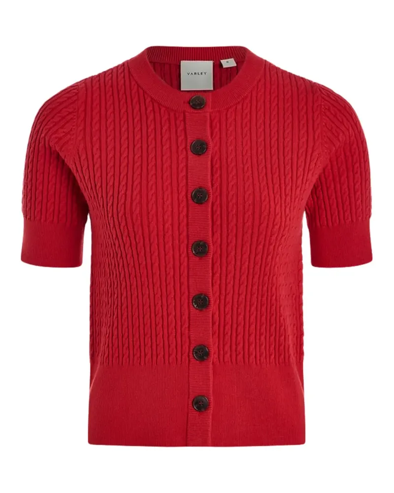 Varley Rhys cable-knit cardigan - Rot Rot