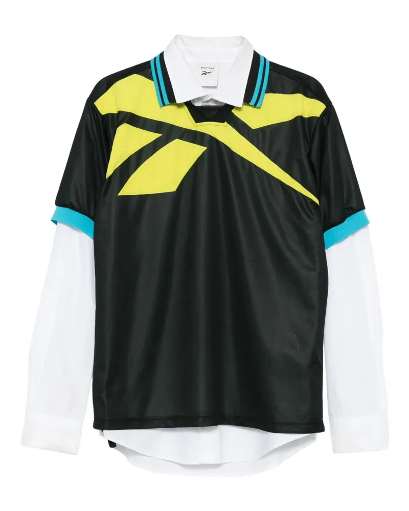 BOTTER x Reebok Poloshirt im Layering-Look - Schwarz Schwarz