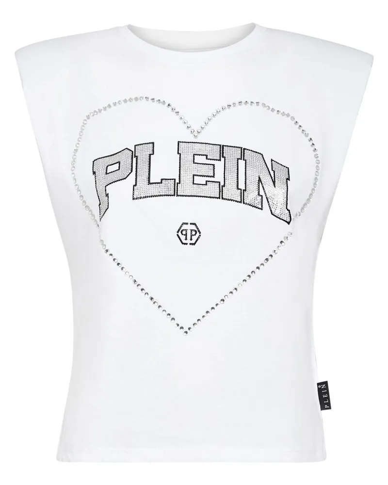 Philipp Plein Trägershirt mit Strassverzierung - Weiß Weiß