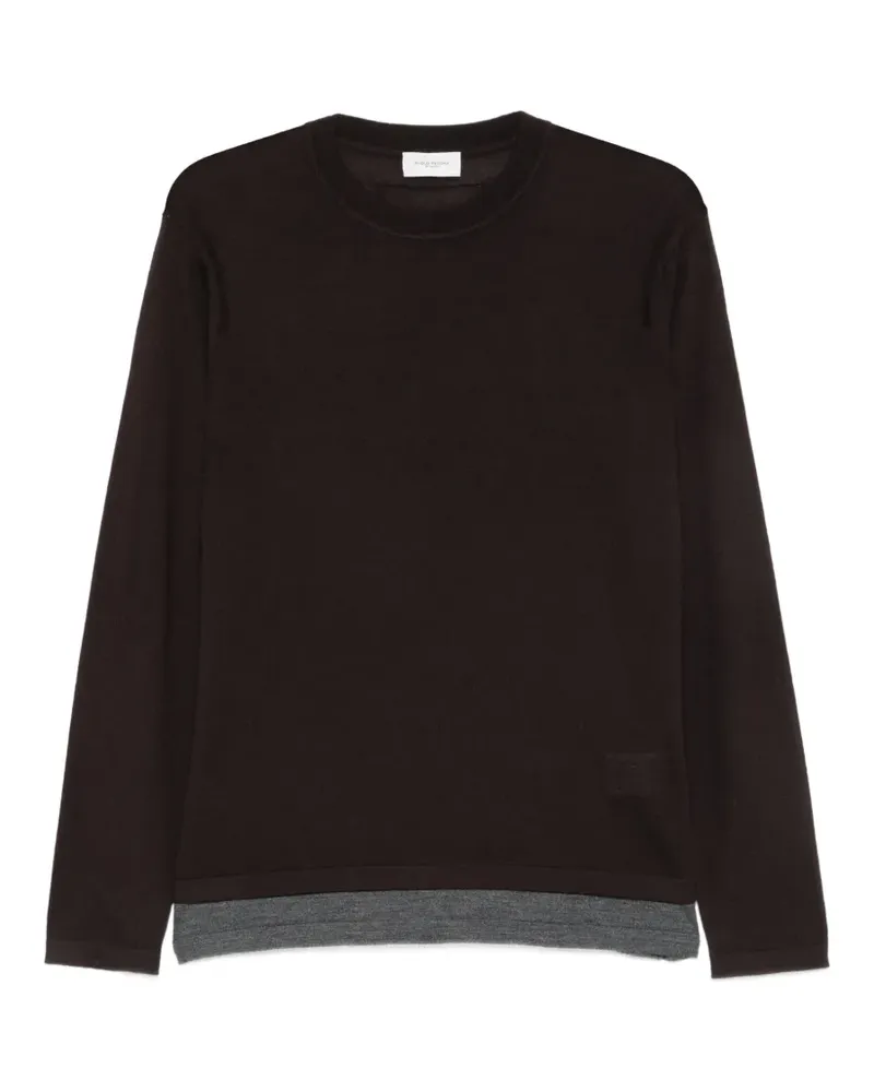 Paolo Pecora Milano crew-neck long-sleeve knit - Braun Braun
