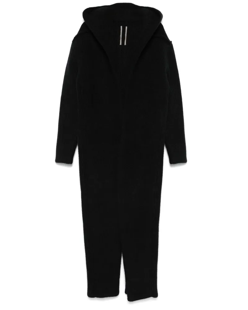 Rick Owens Robe Strickmantel mit Kapuze - Schwarz Schwarz