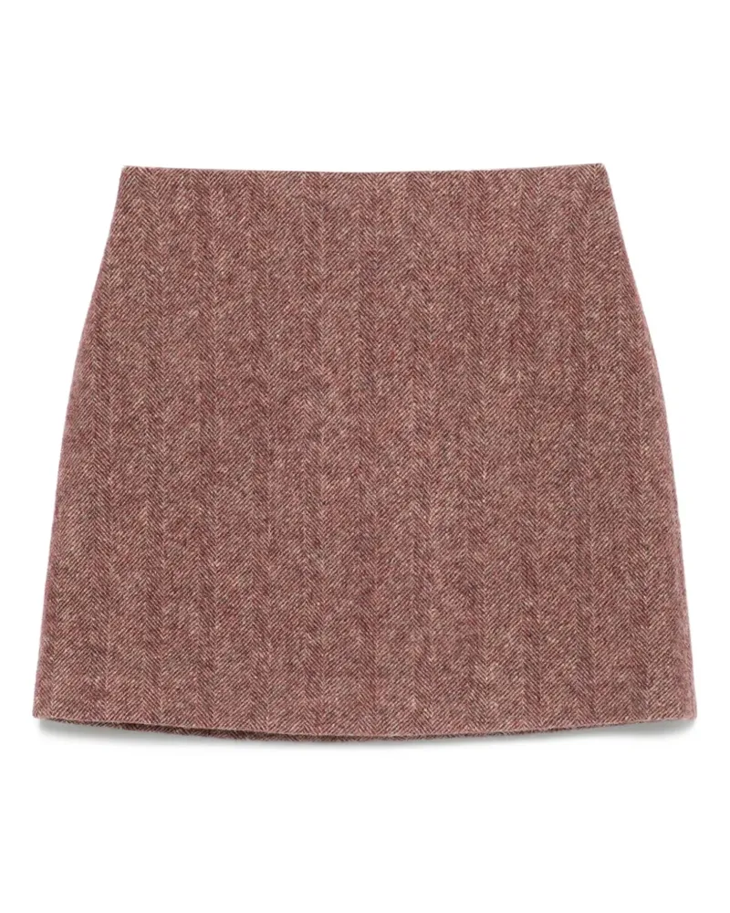 Blazé Milano Minirock mit Fischgrätenmuster - Rosa Rosa