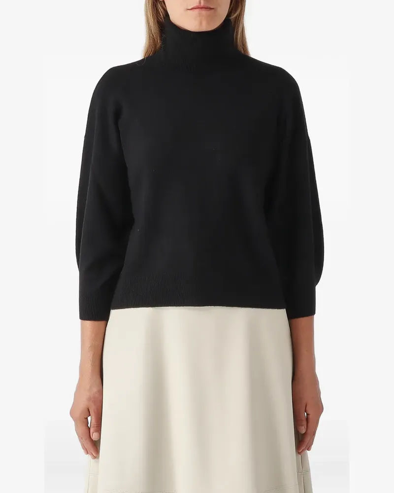 Max Mara Break roll-neck three-quarter-sleeve sweater - Schwarz Schwarz