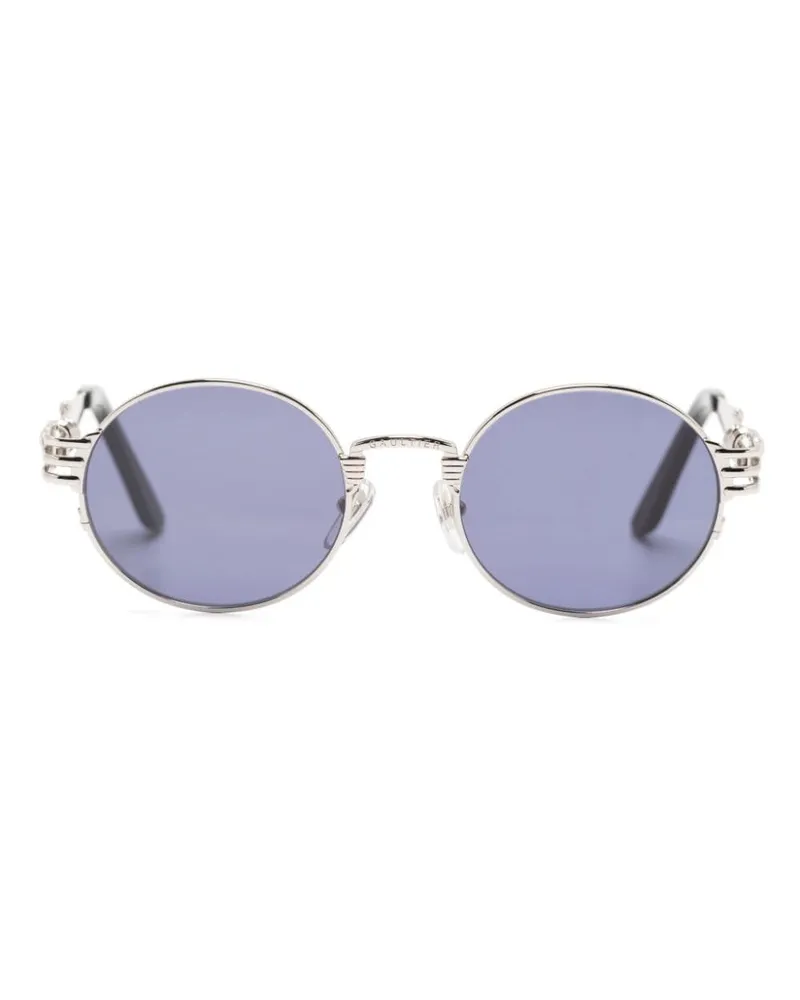 Jean Paul Gaultier Sonnenbrille mit rundem Gestell - Silber Silber