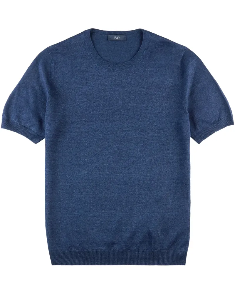 Fay Klassisches T-Shirt - Blau Blau