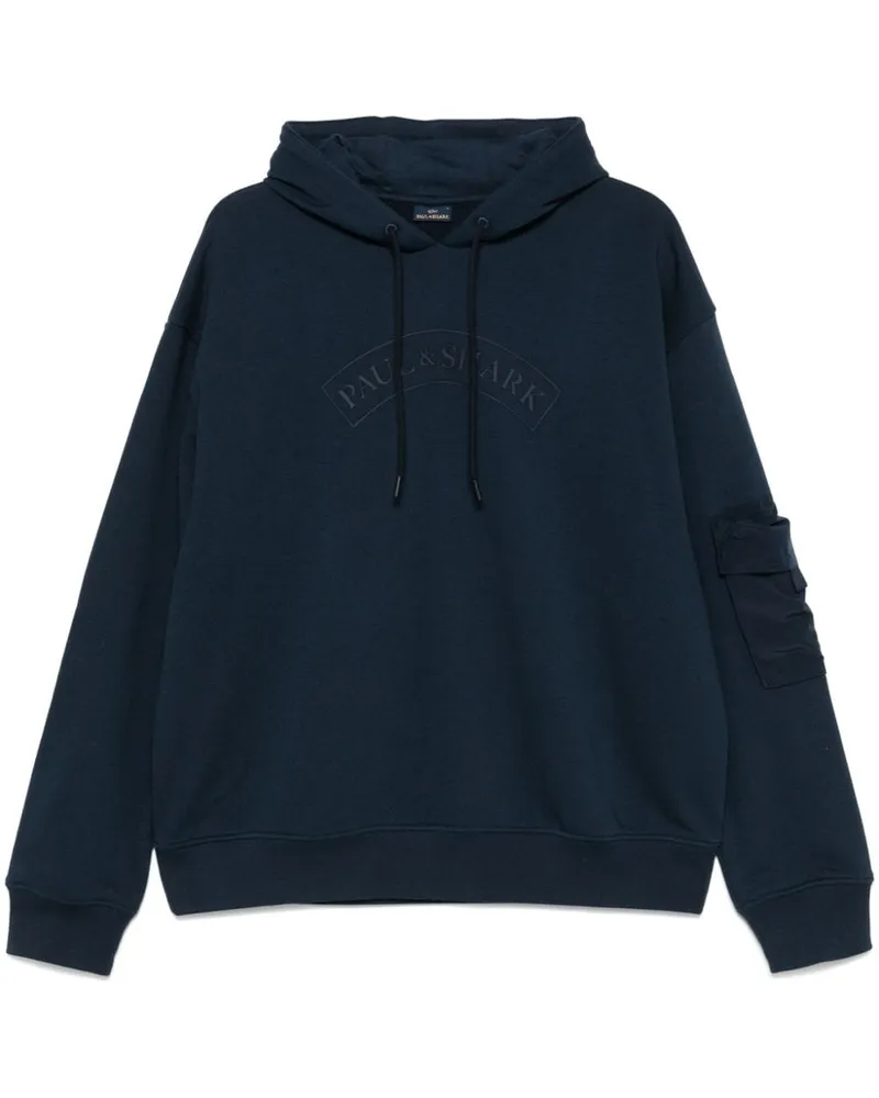 Paul & Shark Hoodie mit gummiertem Logo - Blau Blau