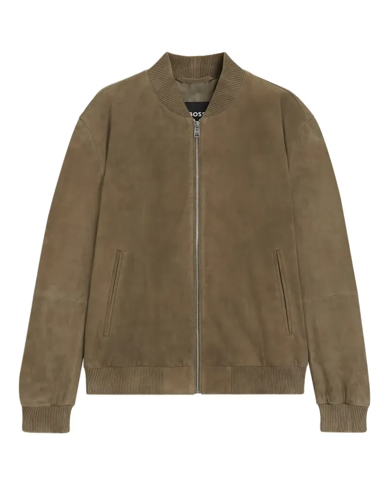 HUGO BOSS Bomberjacke aus Wildleder - Braun Braun