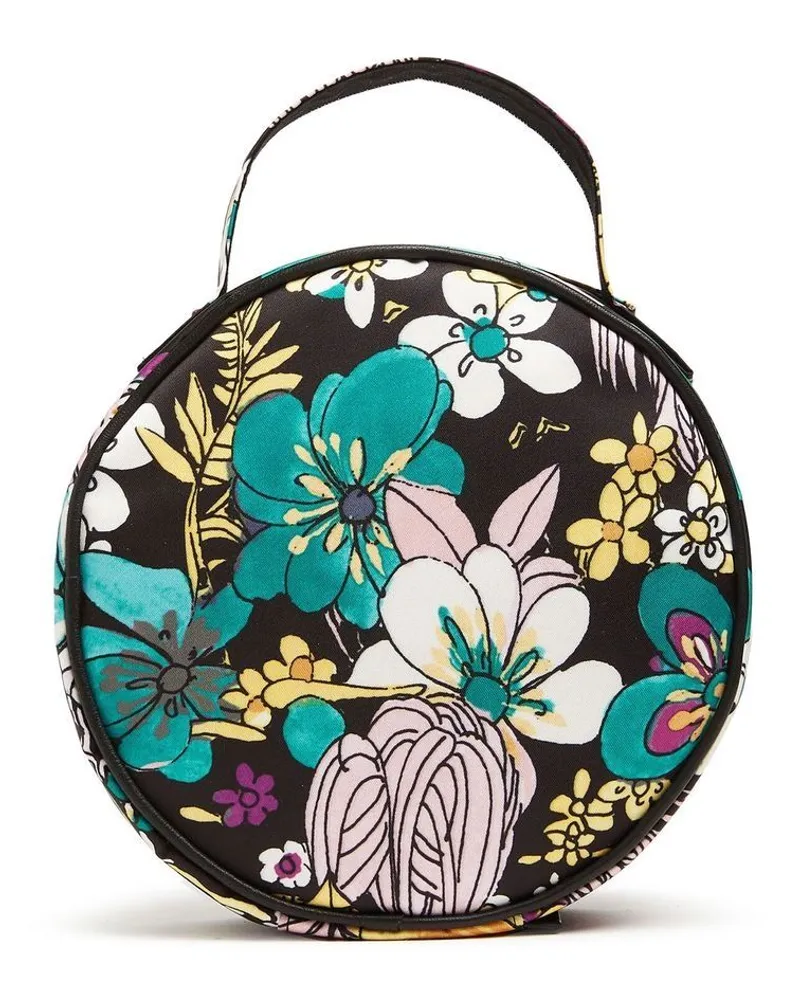 La DoubleJ Clutch mit Blumen-Print - Schwarz Schwarz