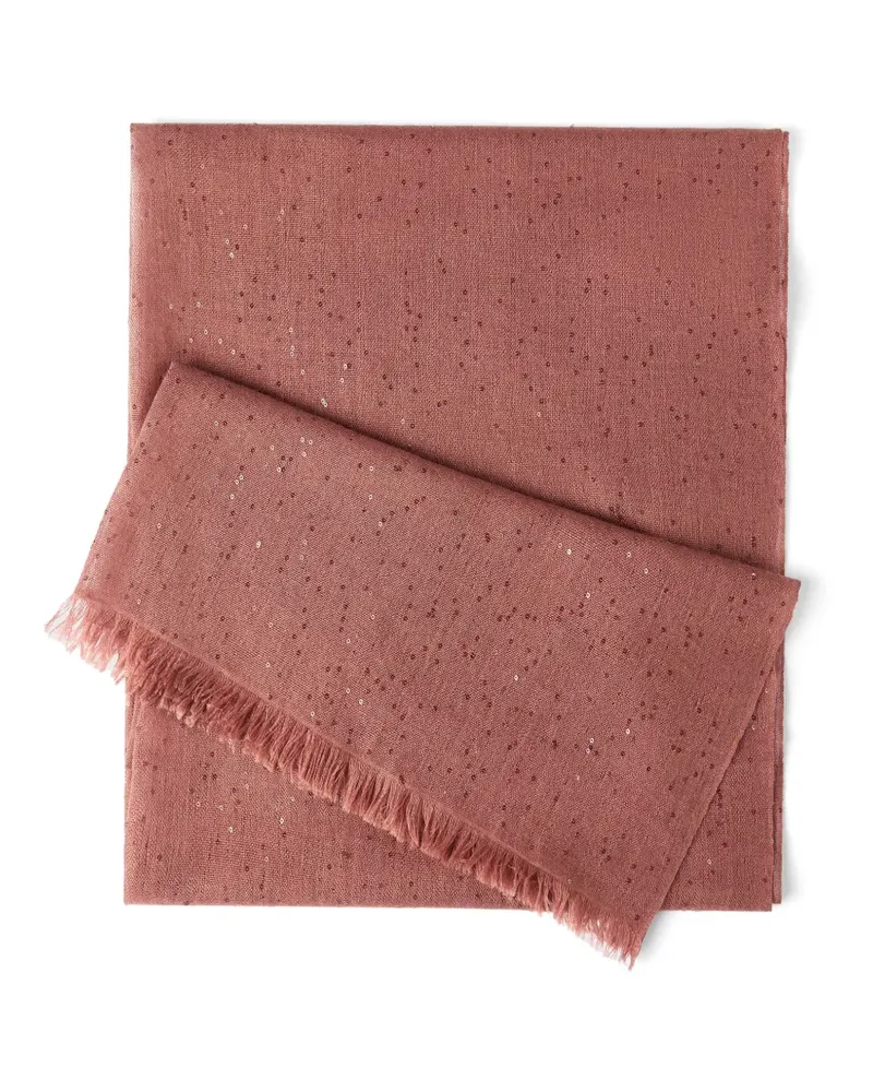 Brunello Cucinelli Schal mit Fransen - Orange Orange