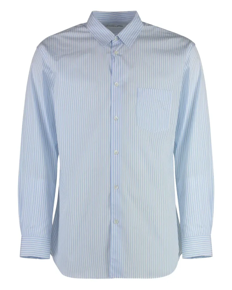 Comme des Garçons Gestreiftes Hemd - Blau Blau