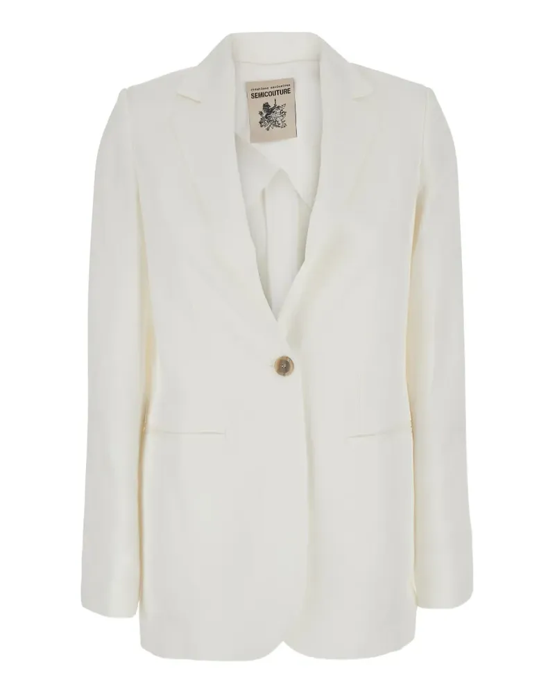 Semicouture Ebony single-breasted blazer - Weiß Weiß