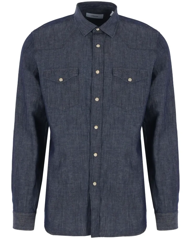 LARDINI Essuren Hemd - Blau Blau