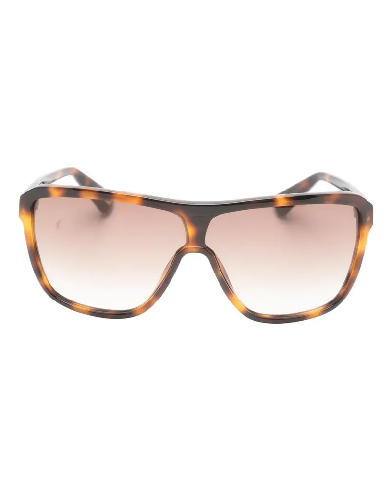 Marc Jacobs tortoiseshell-effect geometric-frame sunglasses - Braun Braun