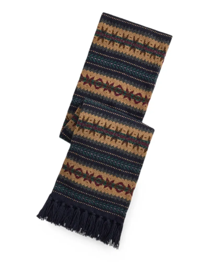 Ralph Lauren Schal mit Fair-Isle-Muster - Blau Blau