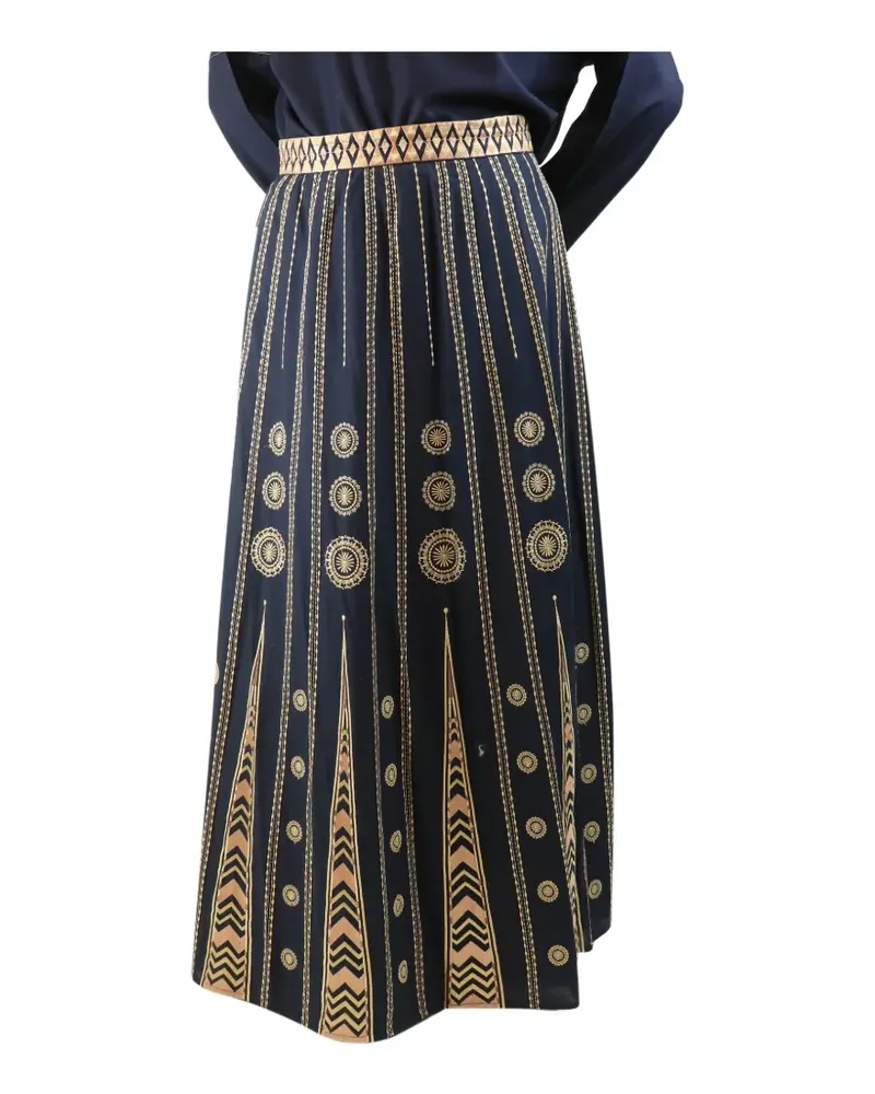 Emporio Sirenuse embroidered maxi skirt - Blau Blau