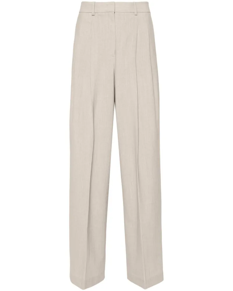Theory Weite Hose mit Bundfalten - Nude Nude