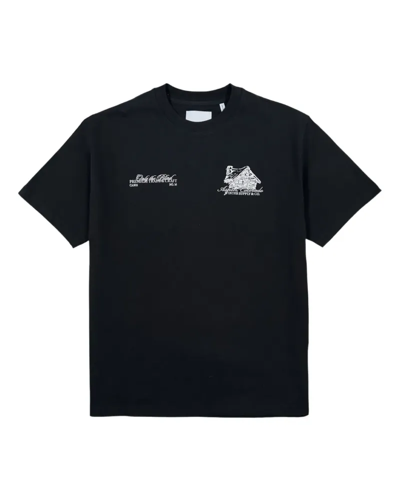ONLY THE BLIND Aspen Mountain Lodge T-Shirt - Schwarz Schwarz