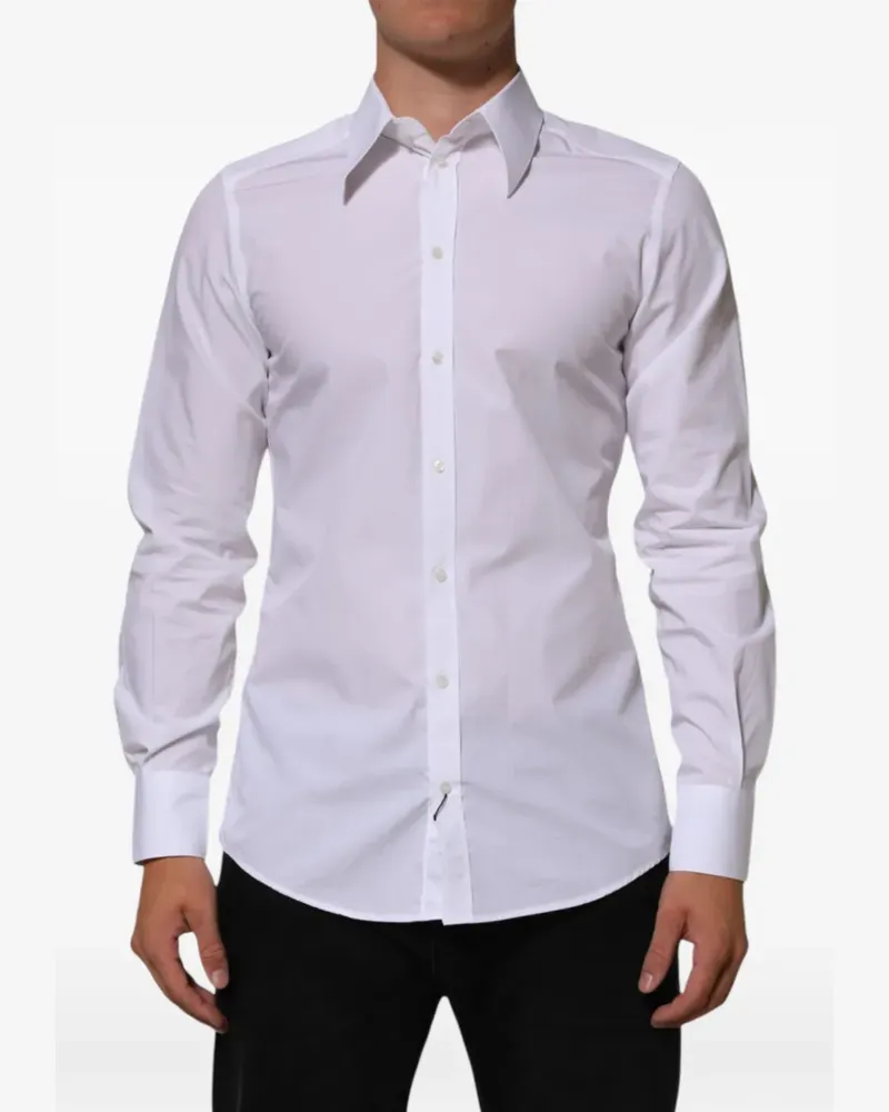 Dolce & Gabbana Martini Hemd aus Baumwolle - Weiß Weiß