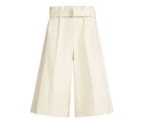 Bermudas mit Paperbag-Taille - Nude