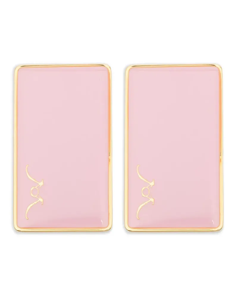 Rowen Rose rectangular earrings - Gold Gold