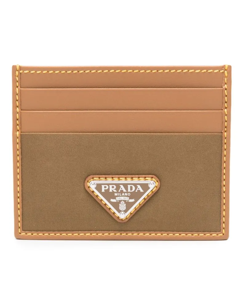 Prada Kartenetui mit Triangel-Logo - Braun Braun