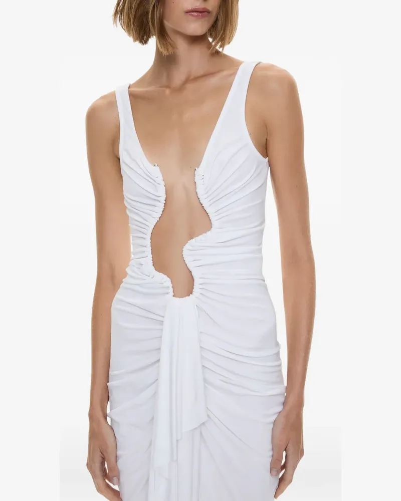 Christopher Esber Drapiertes Salacia Minikleid mit Cut-Out - Weiß Weiß