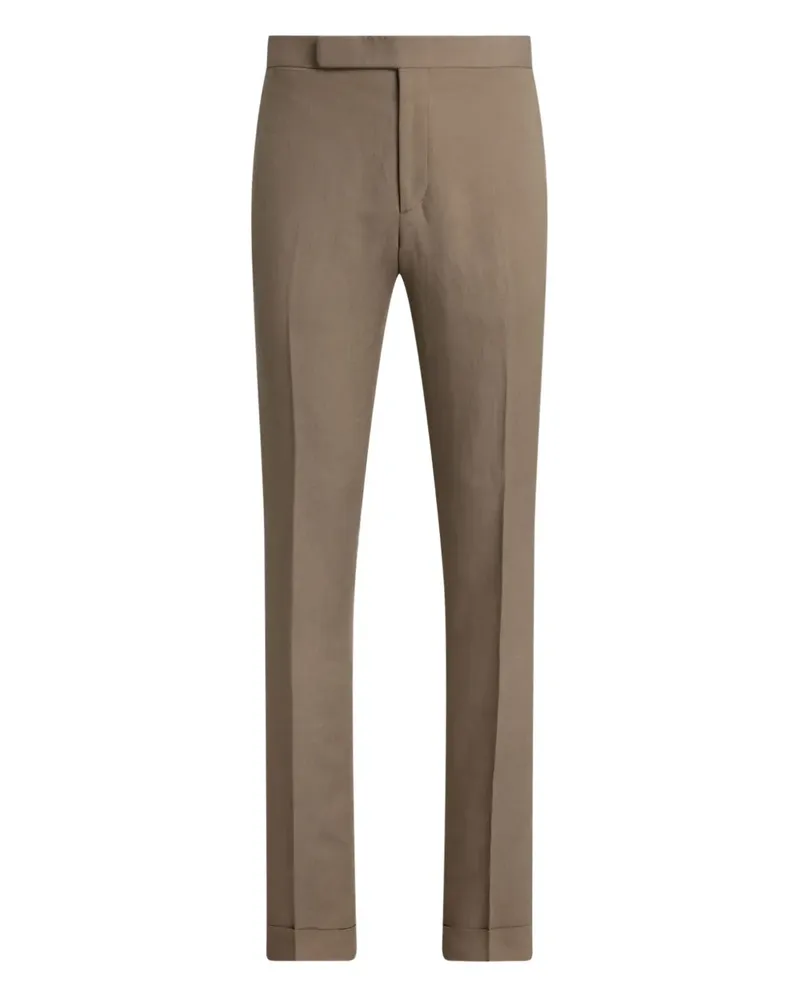 Ralph Lauren cuffed-detail trousers - Nude Nude