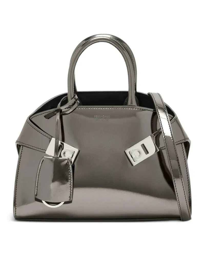 Ferragamo Mini Tote Bag mit Logo-Detail - Grau Grau