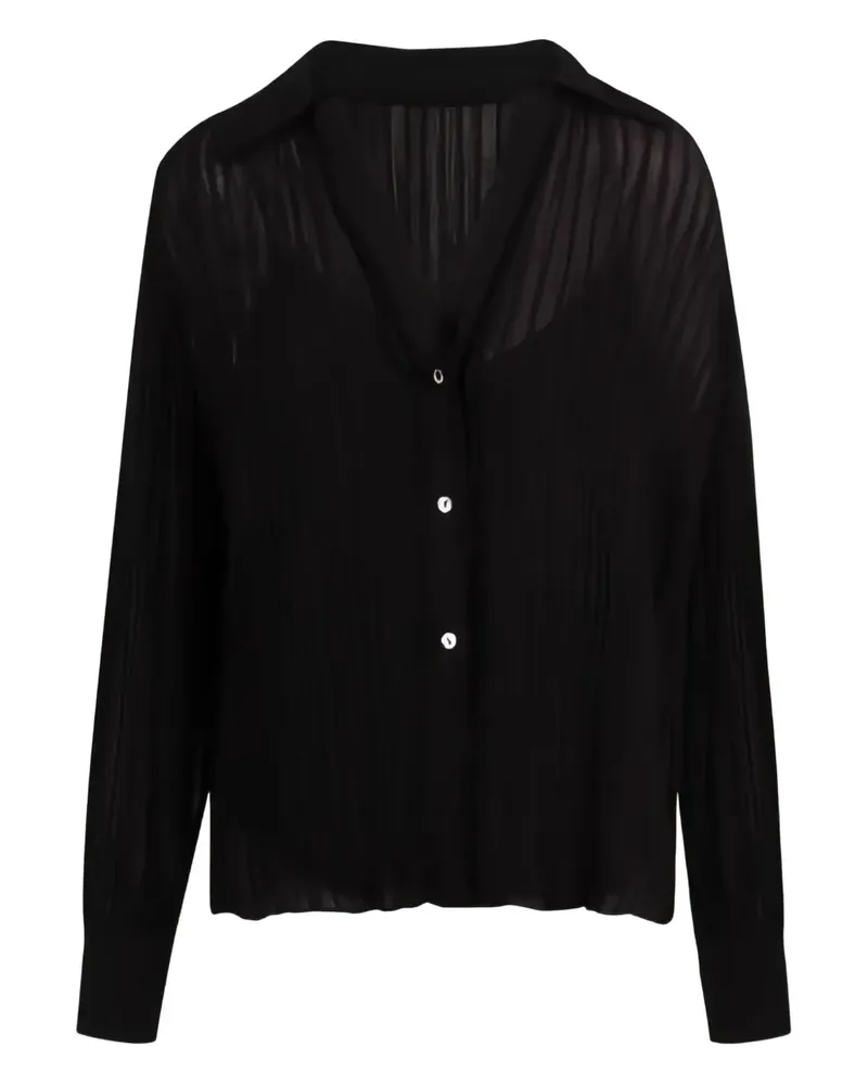 Vince Plissierter Cardigan - Schwarz Schwarz