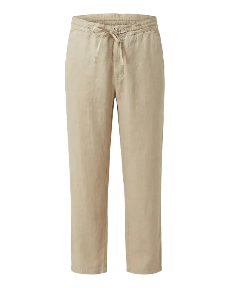 120% Lino drawstring linen trousers - Nude Nude
