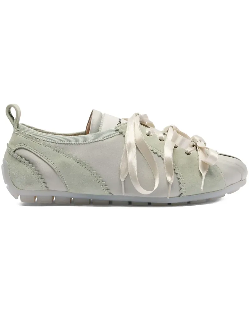Simone Rocha Ballerina-Sneakers mit Satinband - Grün Grün