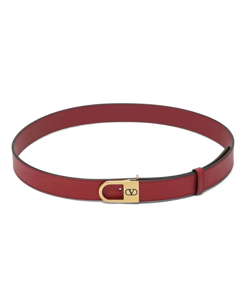 Valentino Garavani logo-buckle belt - Rot Rot