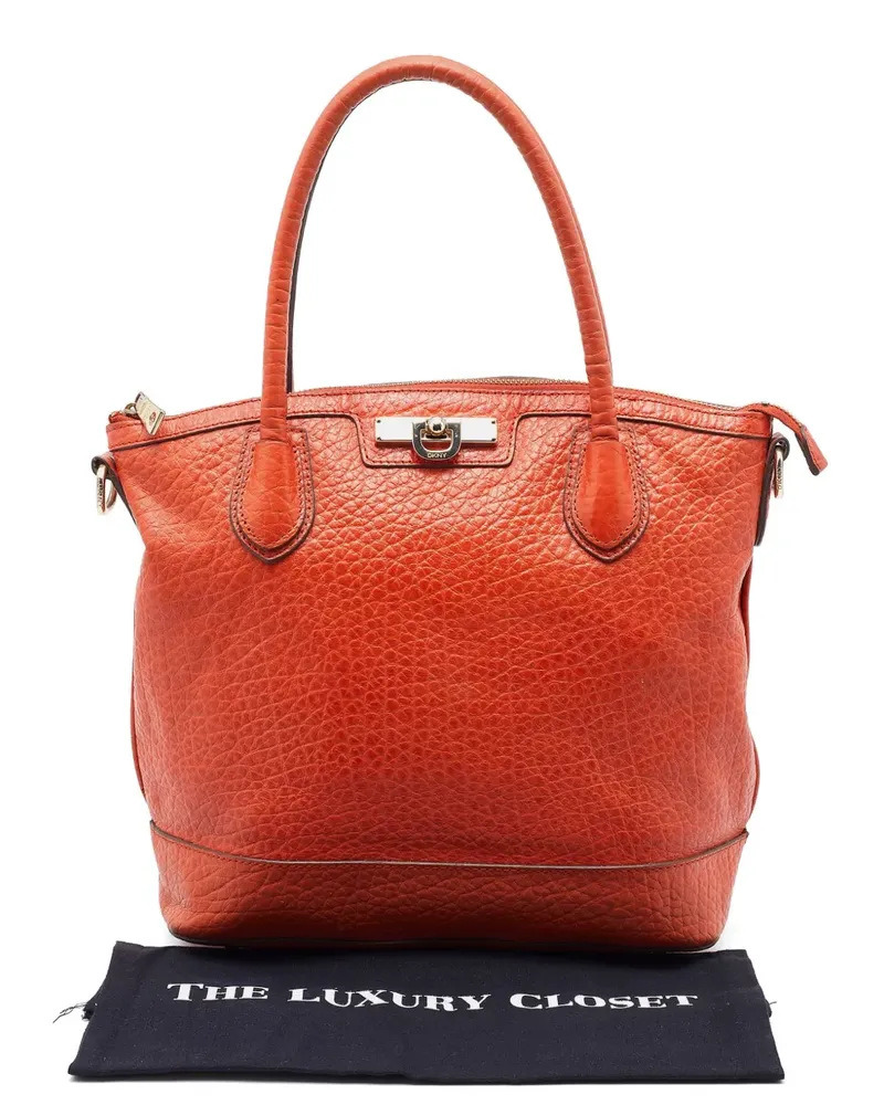 DKNY Pebbled leather tote bag - Orange Orange