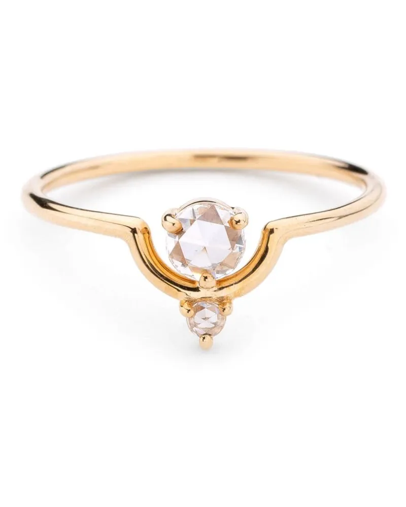WWAKE 14kt yellow gold Nestled diamond ring Gold