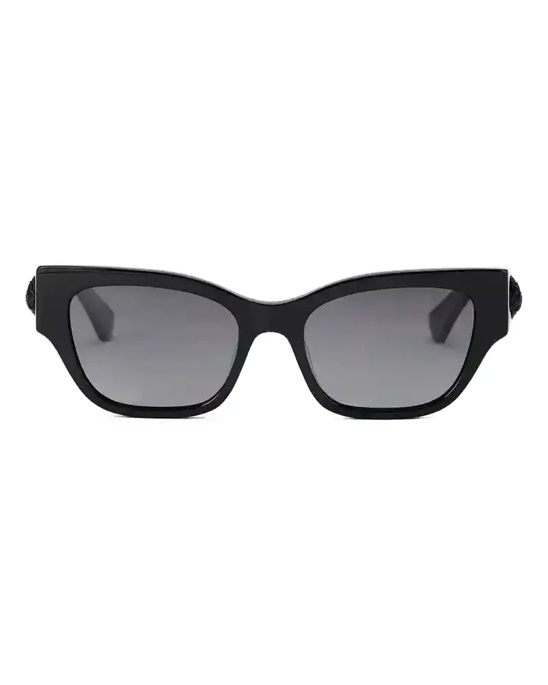 Kurt Geiger Cat-Eye-Sonnenbrille mit Adleranhänger - Schwarz Schwarz