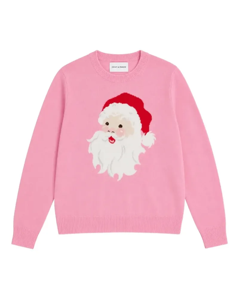 Chinti & Parker Santa Claus Pullover mit Intarsien-Muster - Rosa Rosa