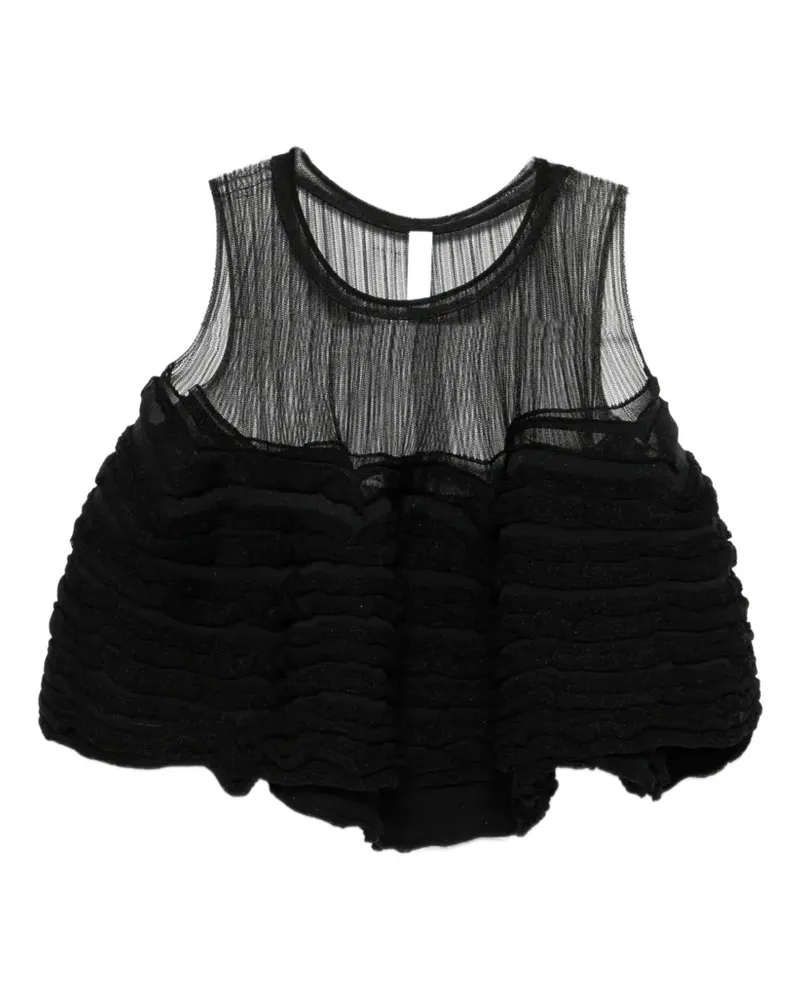 CFCL Top mit Rüschen - Schwarz Schwarz