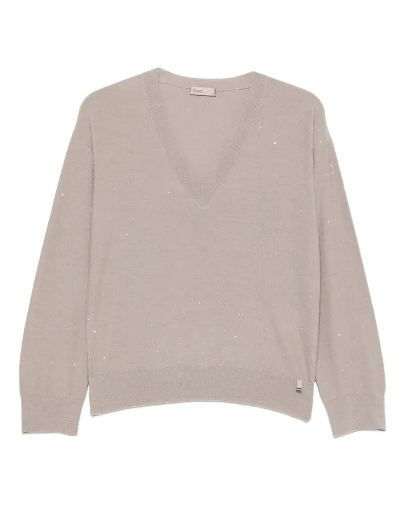Herno Pullover mit Pailletten - Nude Nude