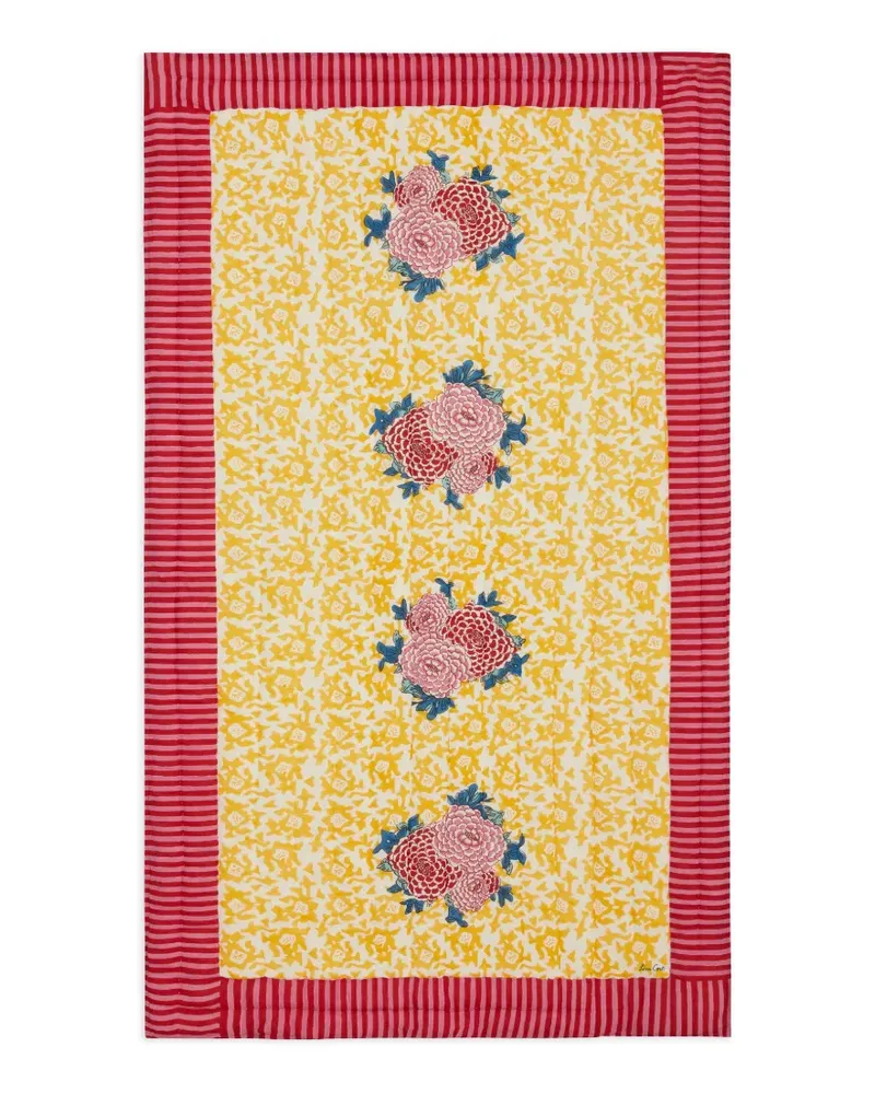 Lisa Corti Wendbare Decke mit Streifen - Gelb Gelb