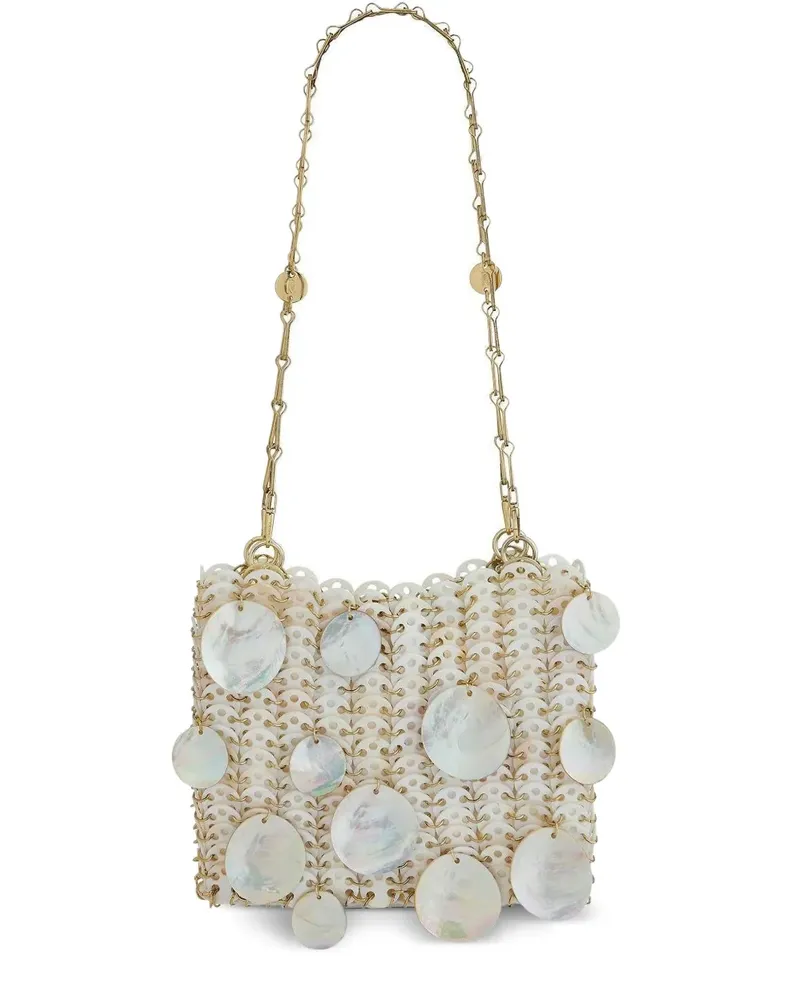 Paco Rabanne 1969 Mini-Tasche mit Muscheldetail - Nude Nude