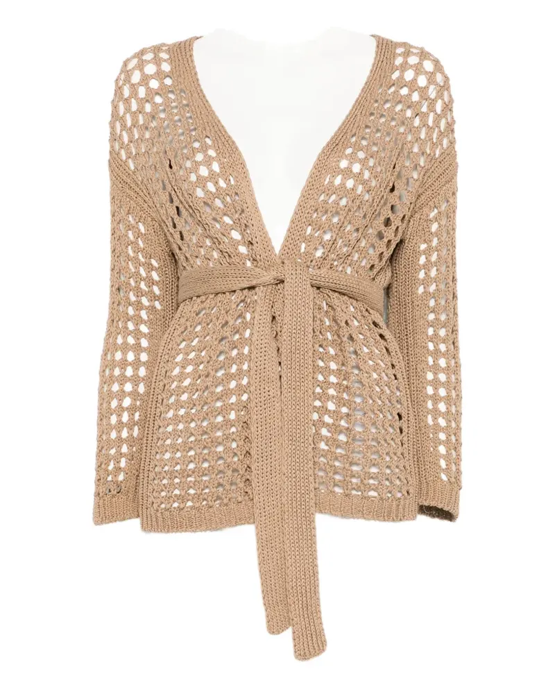 Max Mara Mxpgelo long-sleeve cardigan - Nude Nude