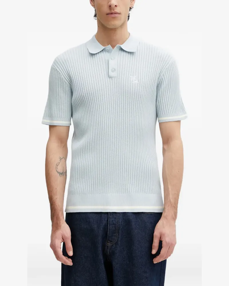 Filling Pieces ribbed-knit polo shirt - Blau Blau