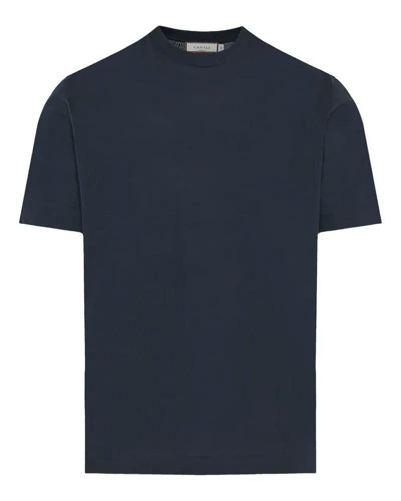 Canali Klassisches T-Shirt - Schwarz Schwarz