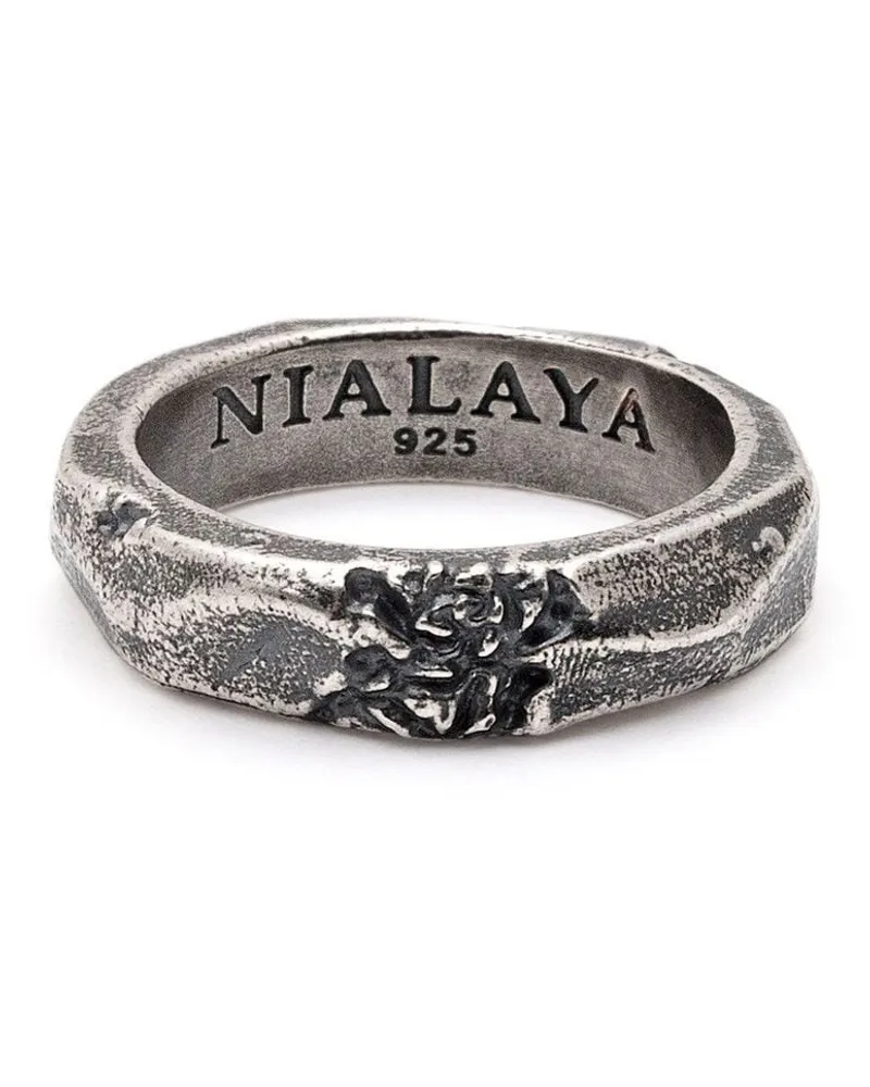 Nialaya Ring im Vintage-Style - Silber Silber