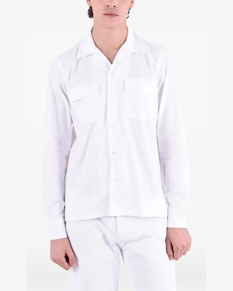 Dell'oglio Hemd mit spitzem Kragen - Weiß Weiß