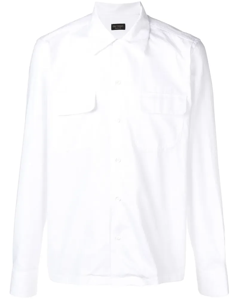 Dell'oglio Hemd mit spitzem Kragen - Weiß Weiß